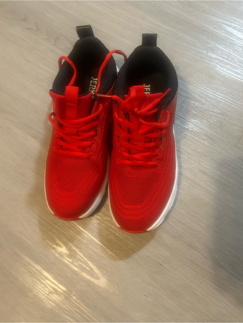 & Other Stories Bright Red Kids Lace-Up Sneakers